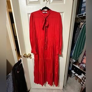 Zara Red Maxi Dress, Sz L